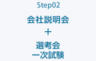 Step02 会社説明会＋選考会　一次試験